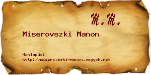 Miserovszki Manon névjegykártya